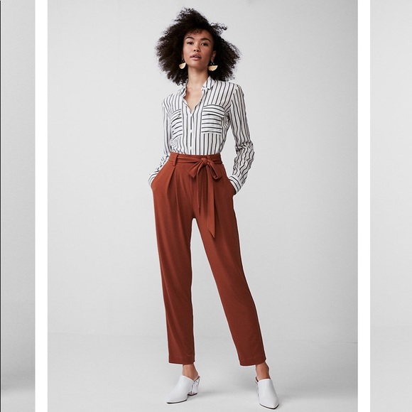Express Jersey Sash Tie Waist Pants 